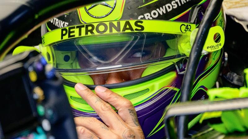 epa10773703 British Formula One driver Lewis Hamilton of Mercedes-AMG Petronas during the Practice session for the 2023 Formula 1 Belgian Grand Prix at the Circuit de Spa-Francorchamps racetrack in Stavelot, Belgium, 28 July 2023. The 2023 Formula 1 Belgian Grand Prix takes place on 30 July.  EPA/CHRISTIAN BRUNA