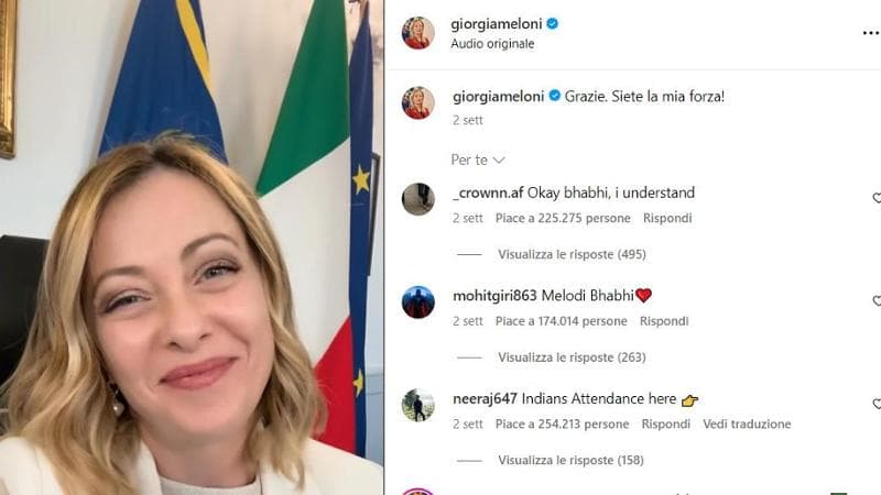 Meloni star sui social: come lei nessun leader nel 2023. Ma solo l’addio a Berlusconi ha colpito la Rete