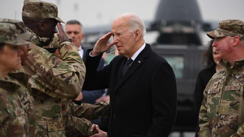 Dover, Delaware (Stati Uniti), 2 febbraio: il presidente americano Joe Biden