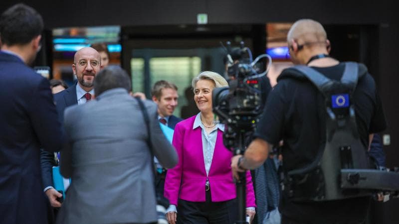 Bruxelles, 1 febbraio: Charles Michel e Ursula von der Leyen