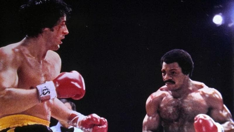 Carl Weathers (a destra) con Sylvester Stallone in 'Rocky'