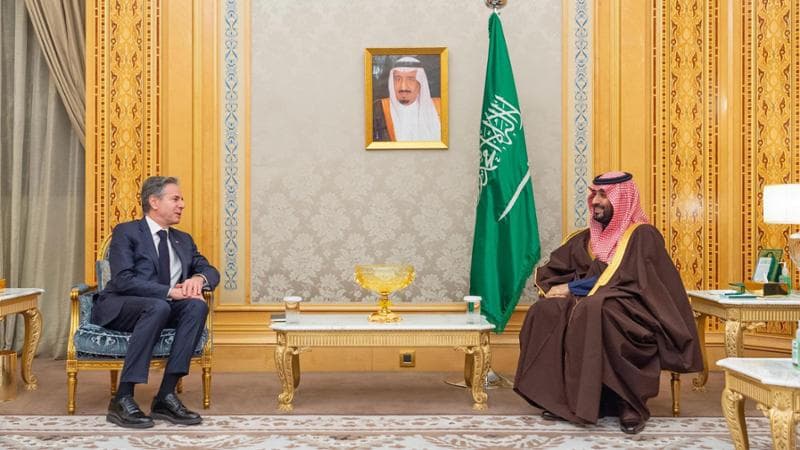Antony Blinken in Arabia Saudita con Mohammed bin Salman