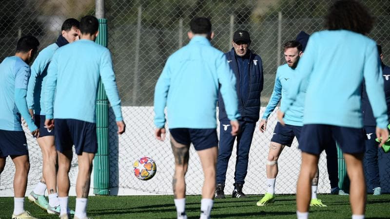 Sarri in allenamento