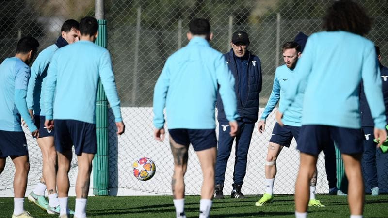 L'allenamento della Lazio