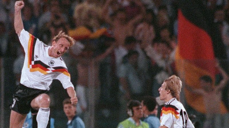 Andreas Brehme e Jurgen Klinsmann