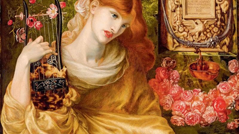 Dante Gabriel Rossetti, "La vedova romana" (1874, olio su tela)