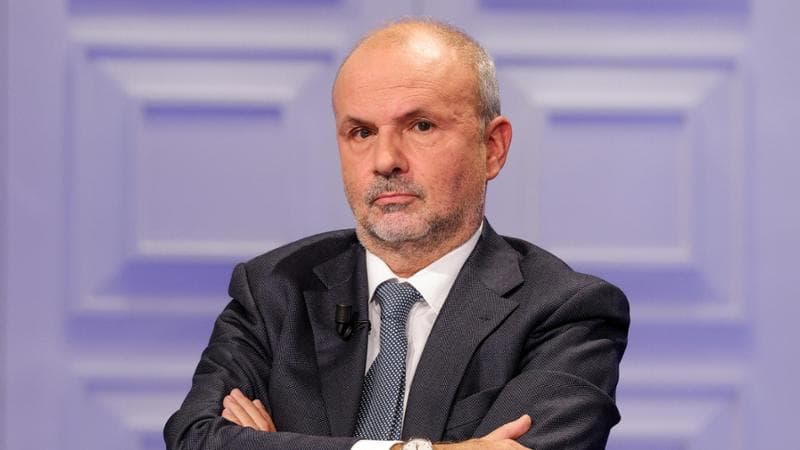 Italian Health minister Orazio Schillaci attends the Raiuno Italian TV program 'Porta a porta' conducted by Italian journalist Bruno Vespa, in Rome, Italy, 16 November 2022. ANSA/GIUSEPPE