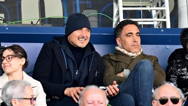 Luciano Spalletti in tribuna allo stadio Castellani di Empoli