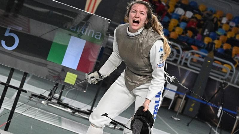 La gioia di Martina Favaretto al Cairo (foto Augusto Bizzi)