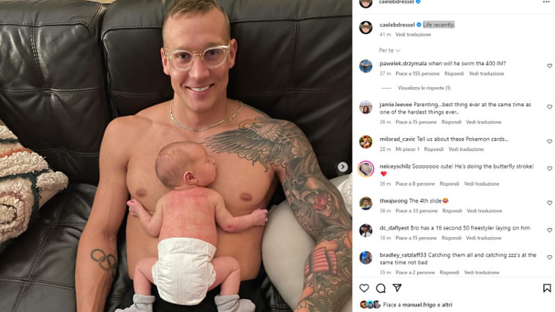 La foto postata da Caeleb Dressel su Instagram (caelebdressel)