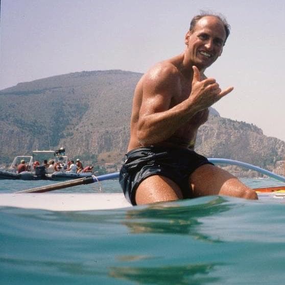 Chico Forti sul lago di Garda negli anni Ottanta