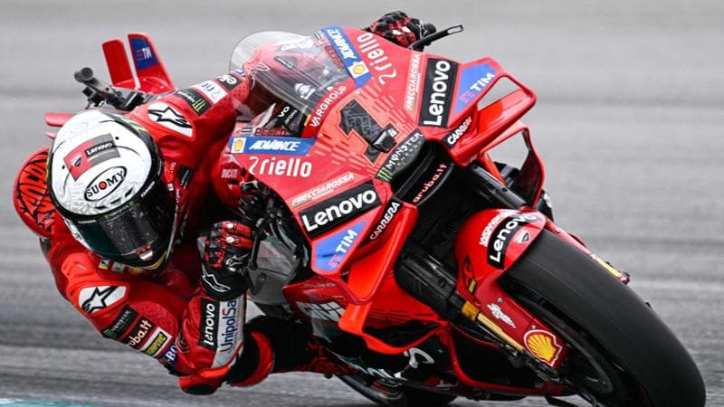 Francesco Bagnaia durante i test a Sepang
