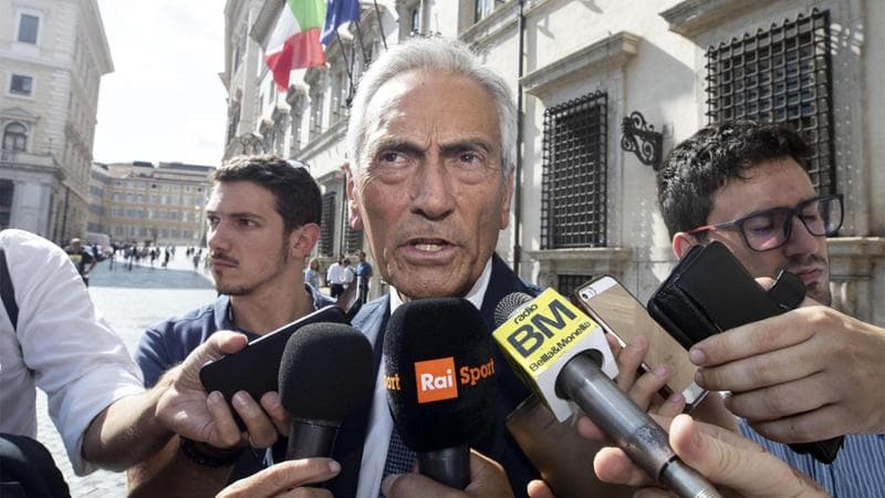 Gabriele Gravina in una recente immagine d'archivio..ANSA/MASSIMO PERCOSSI