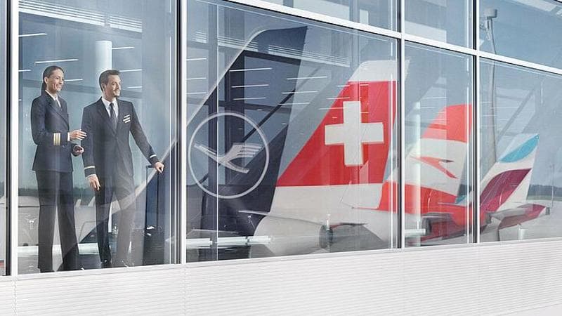 Le code delle compagnie a controllo tedesco: Lufthansa, Swiss, Austrian, Brussels