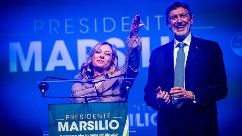 Pescara, 5 marzo: Giorgia Meloni e Marco Marsilio