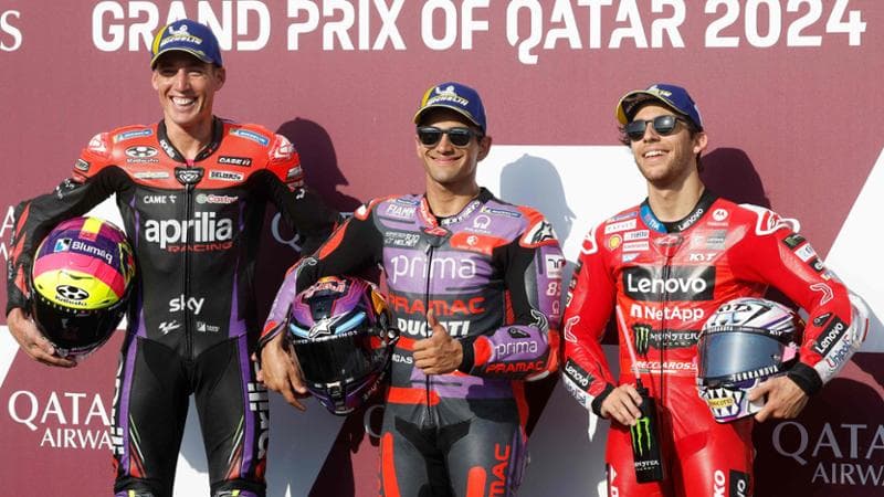 Da sinistra a destra: Espargaro, Martin e Bastianini