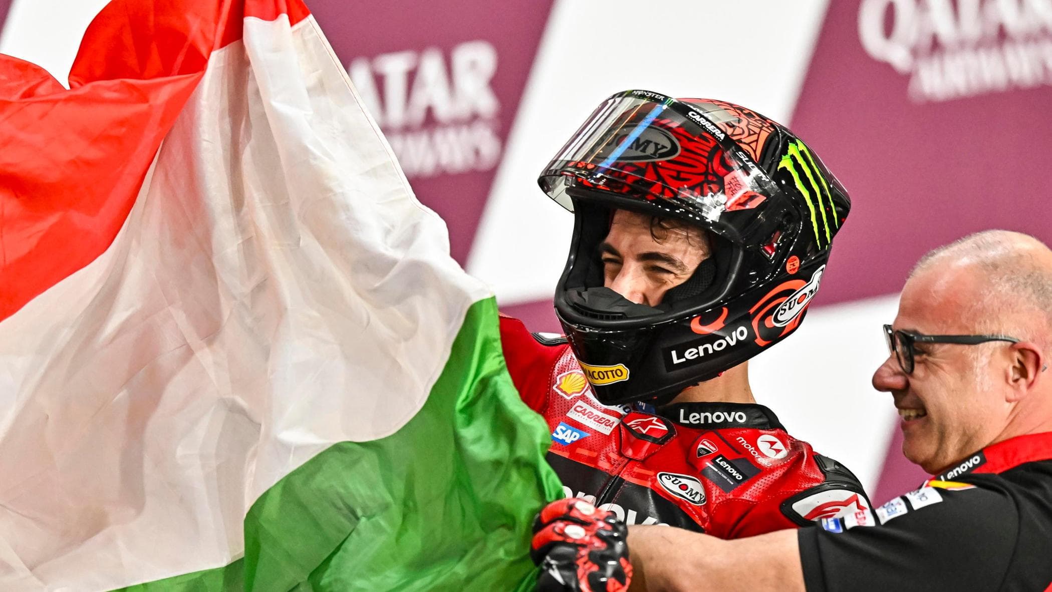 Bagnaia vince il Gp del Qatar davanti a Binder e Martin - la Repubblica