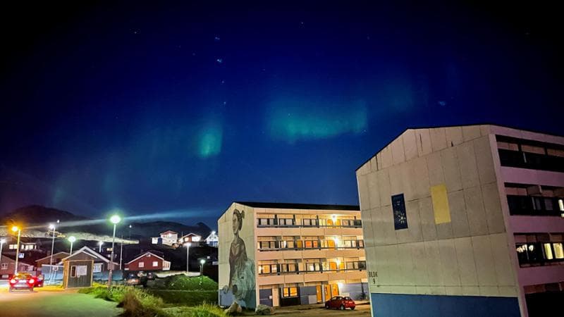 Foto dell'Aurora boreale in Groenlandia