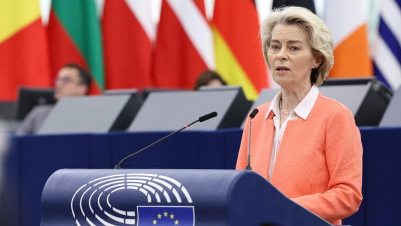 Strasburgo, 12 marzo: la presidente della Commissione europea Ursula von der Leyen