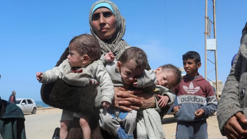 Sfollati dell'ospedale al-Shifa di Gaza City