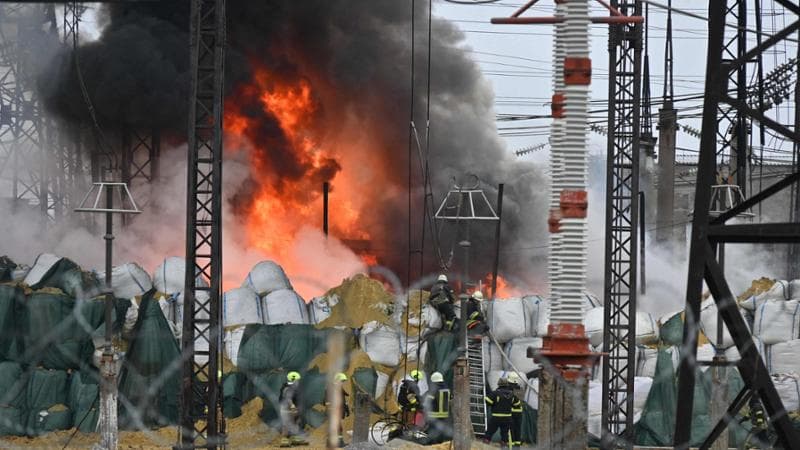 La centrale di Kharkiv colpita dai raid russi del 22 marzo