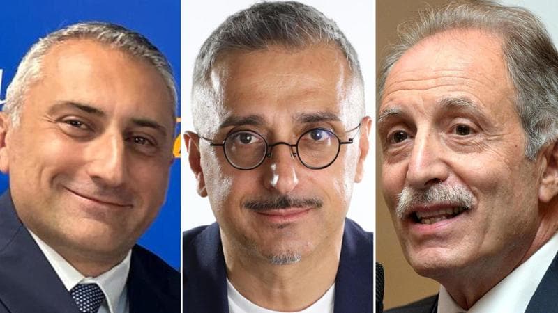 I tre candidati governatore in Basilicata. A sinistra Piero Marrese