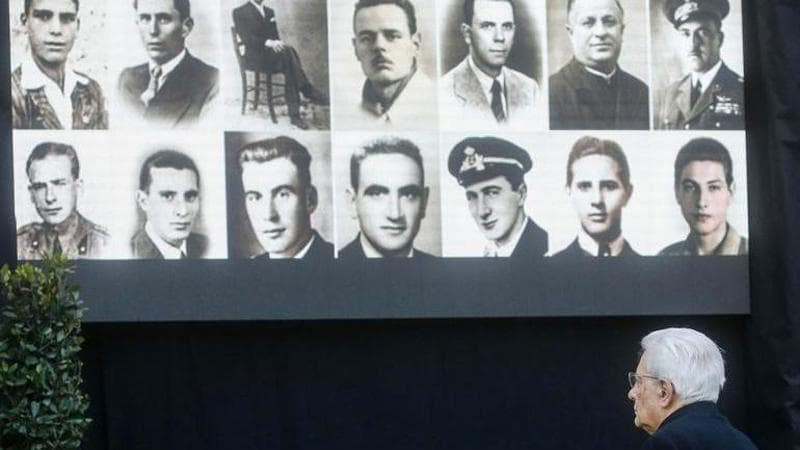 Il presidente Sergio Mattarella durante la commemorazione delle Fosse Ardeatine del 2022