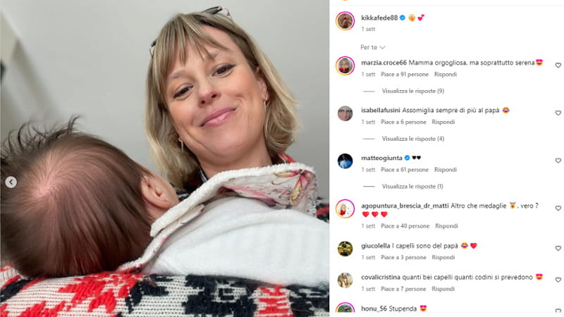 Federica Pellegrini con la figlia Matilde (Instagram kikkafede88)