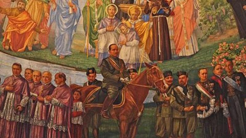 L&rsquo;affresco di Guido Nincheri nell&rsquo;abside di Notre Dame de la Defense a Montr&eacute;al
