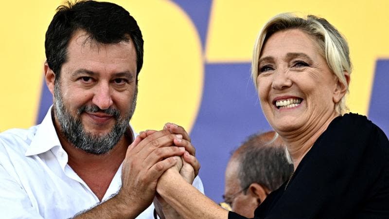 Matteo Salvini e Marine Le Pen