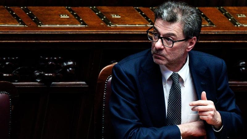 Il ministro dell'Economia Giancarlo Giorgetti
