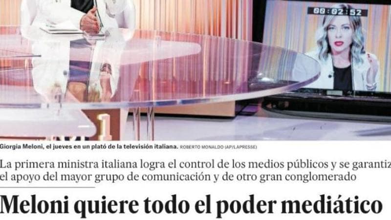 “Meloni vuole tutto il potere mediatico in Italia”. Dalla Rai all’Agi, così la premier finisce su El Pais