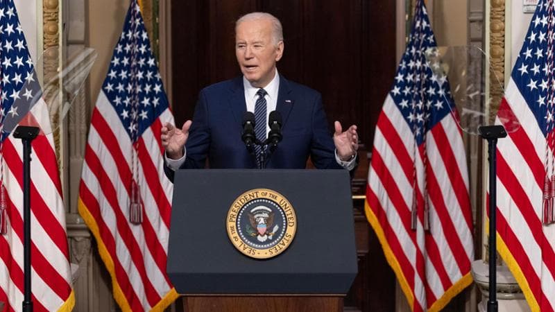 Washington (Stati Uniti), 3 aprile: il presidente americano Joe Biden alla Casa Bianca
