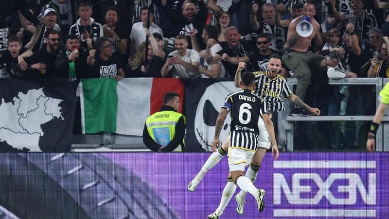 L'esultanza di Gatti dopo il gol
