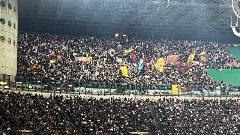I tifosi della Roma a San Siro