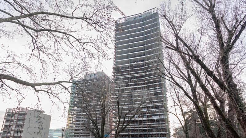 Le Park Towers in costruzione in via Crescenzago
