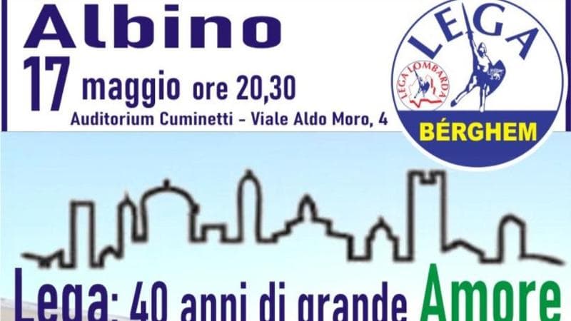 La locandina del dibattito organizzato dai leghisti