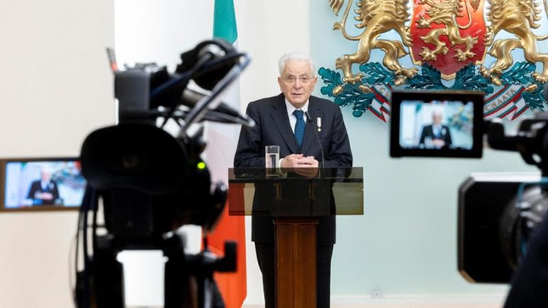 Il presidente della Repubblica, Sergio Mattarella, in Bulgaria