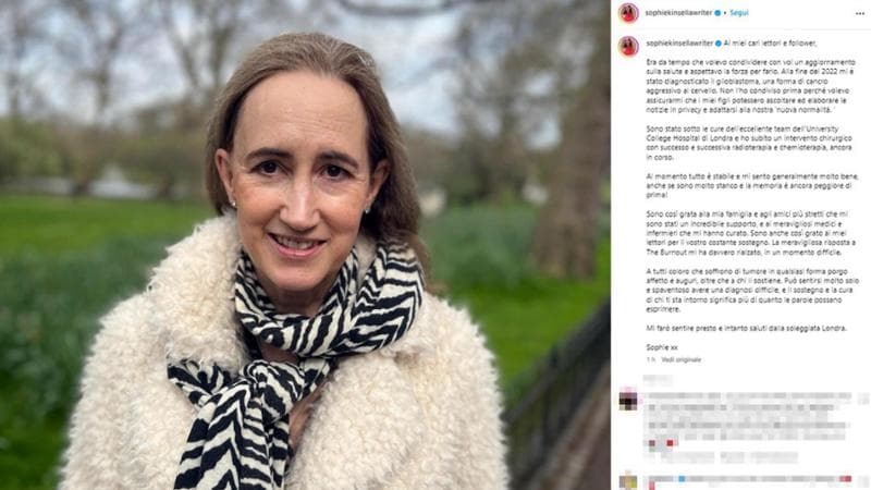 Sophie Kinsella e il suo messaggio sui social.&nbsp;INSTAGRAM/ SOPHIE KINSELLA
