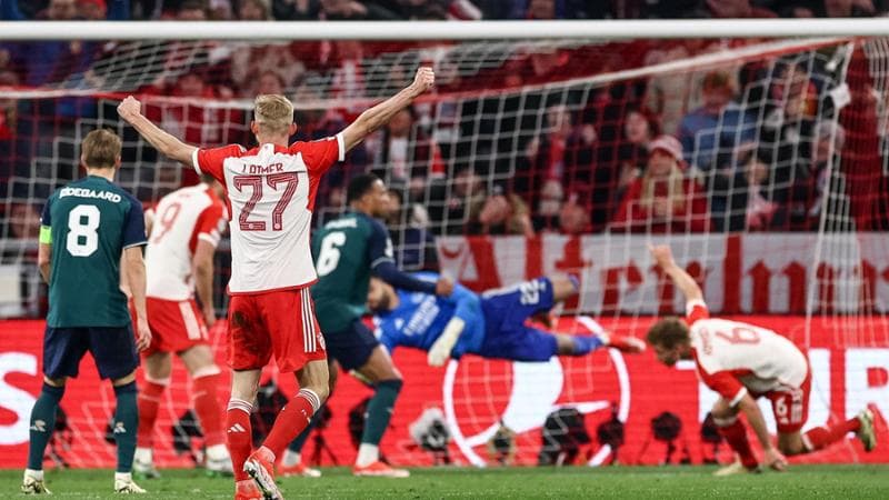 Il gol di Kimmich all'Arsenal