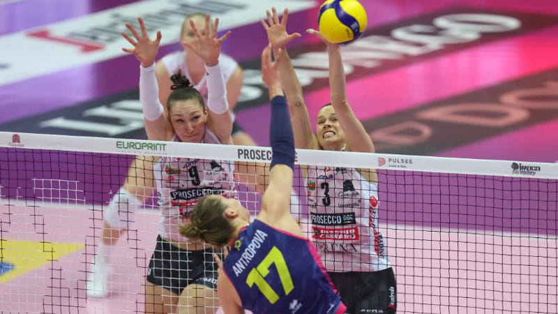 Ekaterina Antropova contro il muro di Conegliano