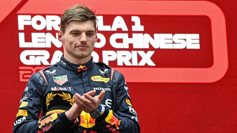 Max Verstappen sul podio