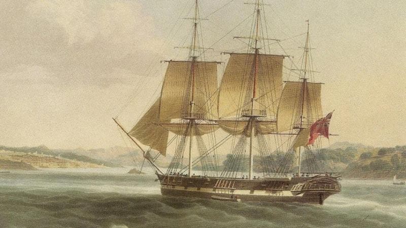 Una nave mercantile inglese del Settecento