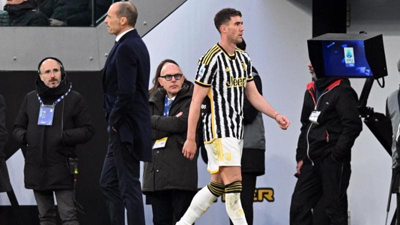 Massimiliano Allegri e Dusan Vlahovic