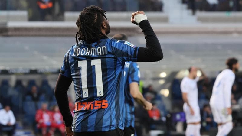 Lookman esulta dopo il gol del 2-0