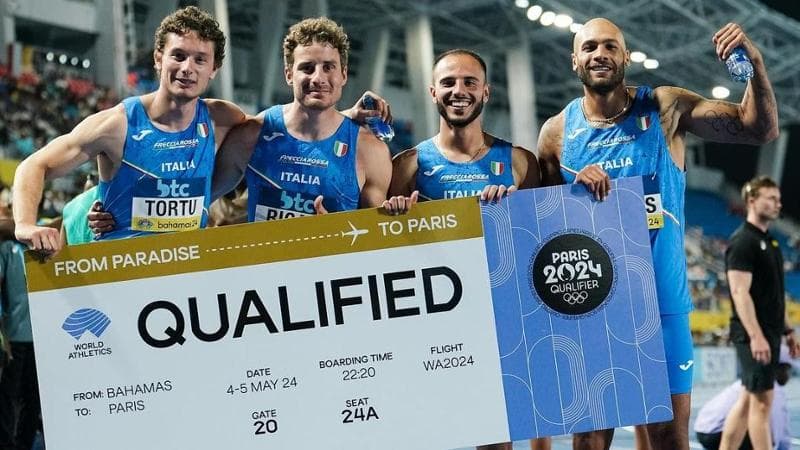 Gli azzurri della 4x100