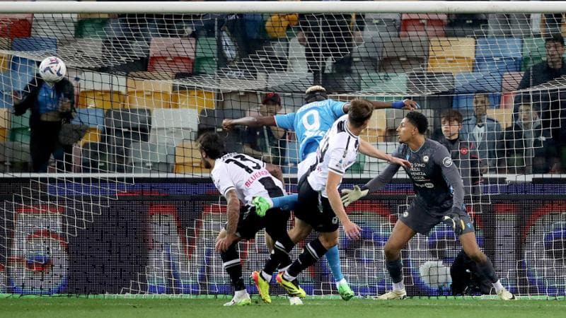 Il gol dell'1-0 di Osimhen