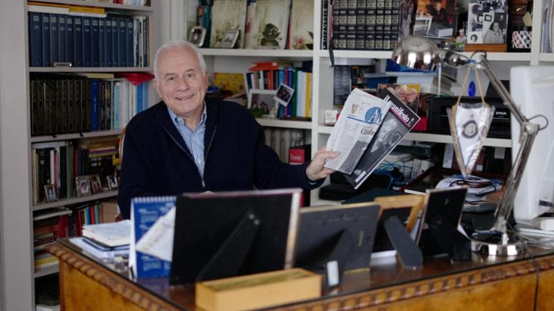 Marco Tarquinio nella sua casa romana (foto di Concetto Vecchio)