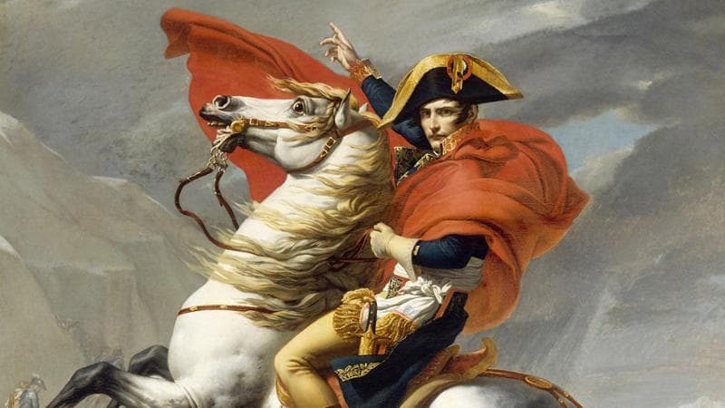 Il Ritratto equestre di Napoleone Bonaparte dipinto da Jacques-Louis David tra il 1800 ed il 1803 (Getty images)