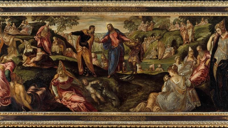 Il miracolo dei pani e dei pesci, circa 1545-50 di Jacopo Tintoretto. (Photo by Heritage Art/Heritage Images via Getty Images)

